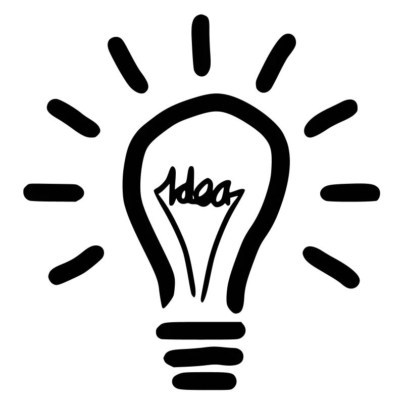 Light Bulb Idea Wire Font