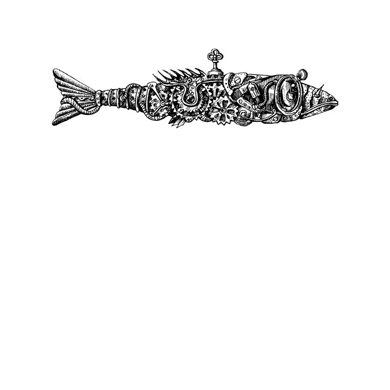 Steampunk Fish w/ Wind Up Key Clockwork