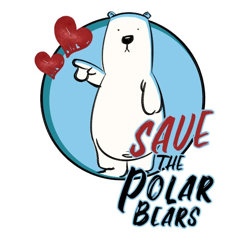 Rettet den Eisbär Save the Polar Bear Spruch