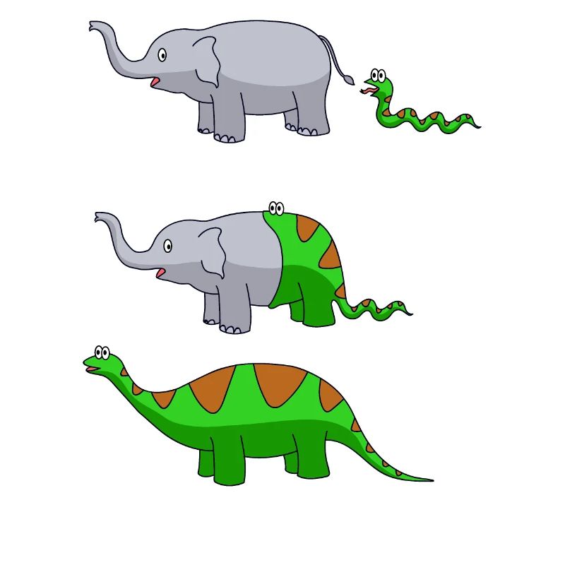 Elephant Being Eaten By A Snake