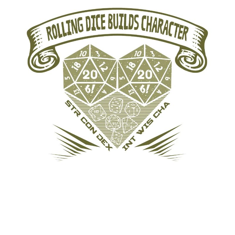 Rolling Dice Builds Character - D20 Tabletop RPG