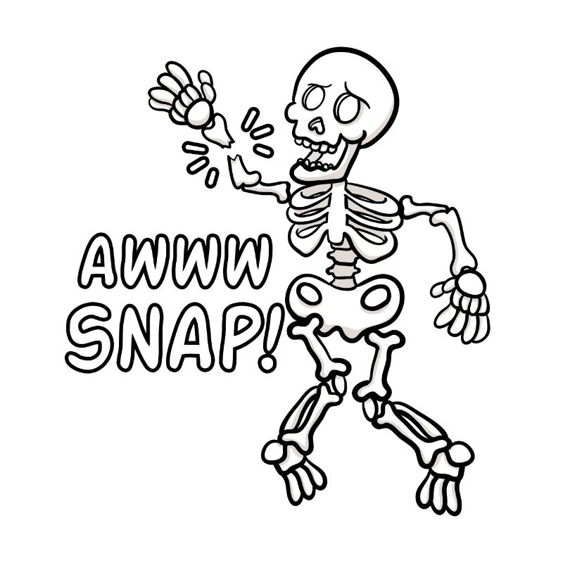 Awww Snap Skeleton Broken Bones
