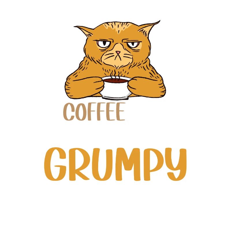 Kaffee Kaffeebohne Grumpy Katze Büro Montag
