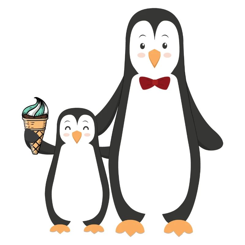 Pinguin Pinguine mit Eis
