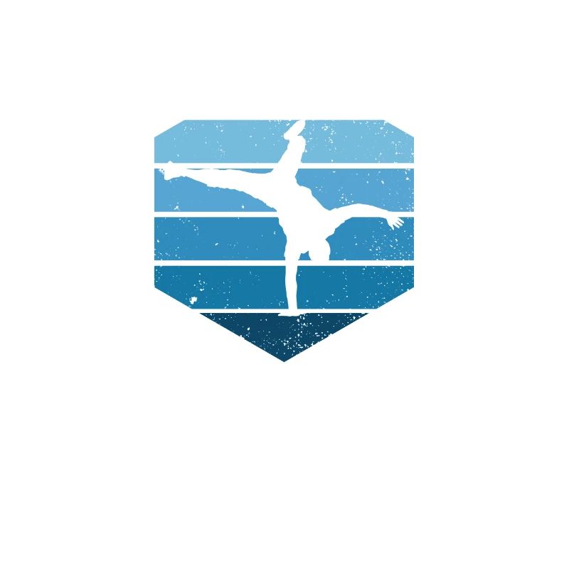 Breakdance Bboy Break Dance Retro Blue Breakdancer