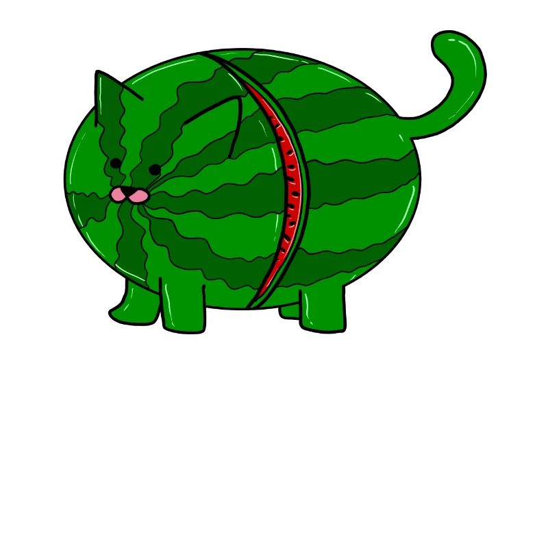 Wassermelone Kater - Katze Melone - Früchte