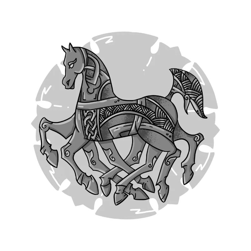 Odins Pferd Sleipnir ein cooles Wikinger Design