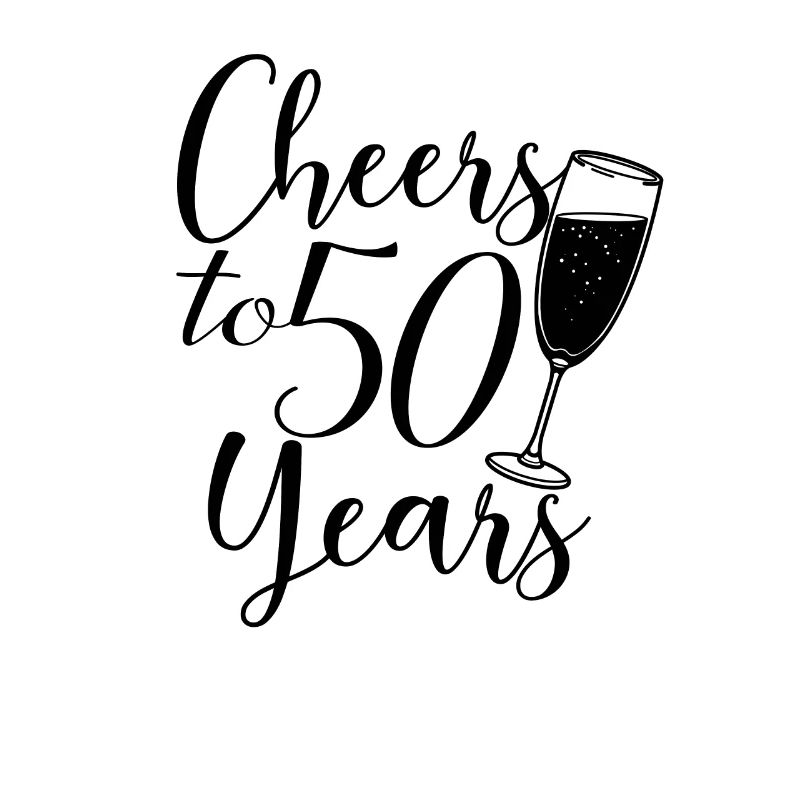 Cheers To 50 Years - Geburtstags- oder Jubiläumsgeschenk