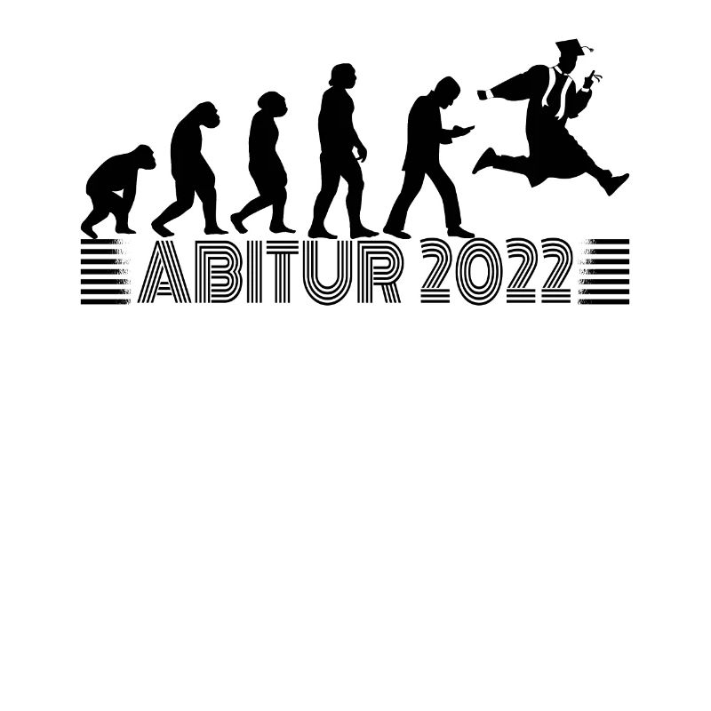 Abi 2022 Abitur passed Evolution retro black