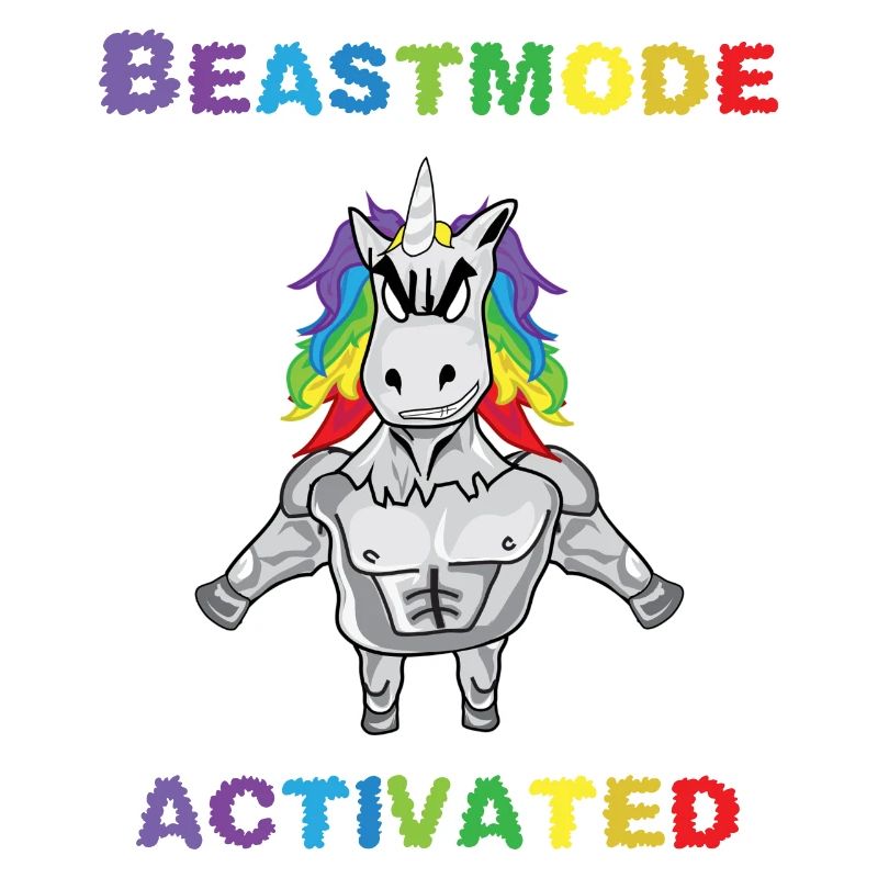 Einhorn Bodybuilder Beastmode Gym