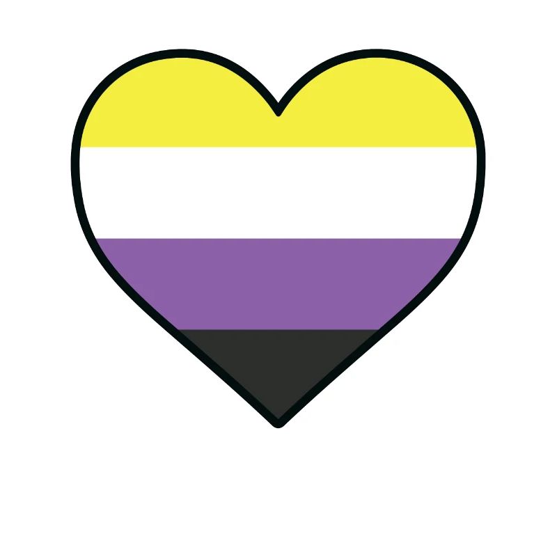 LGBT-Herz - LGBTQIA Non Binary