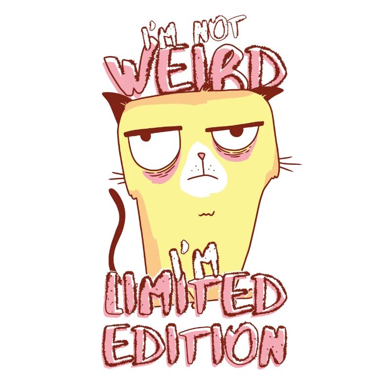 Genervte Cartoon Katze - Limited Edition - Spruch