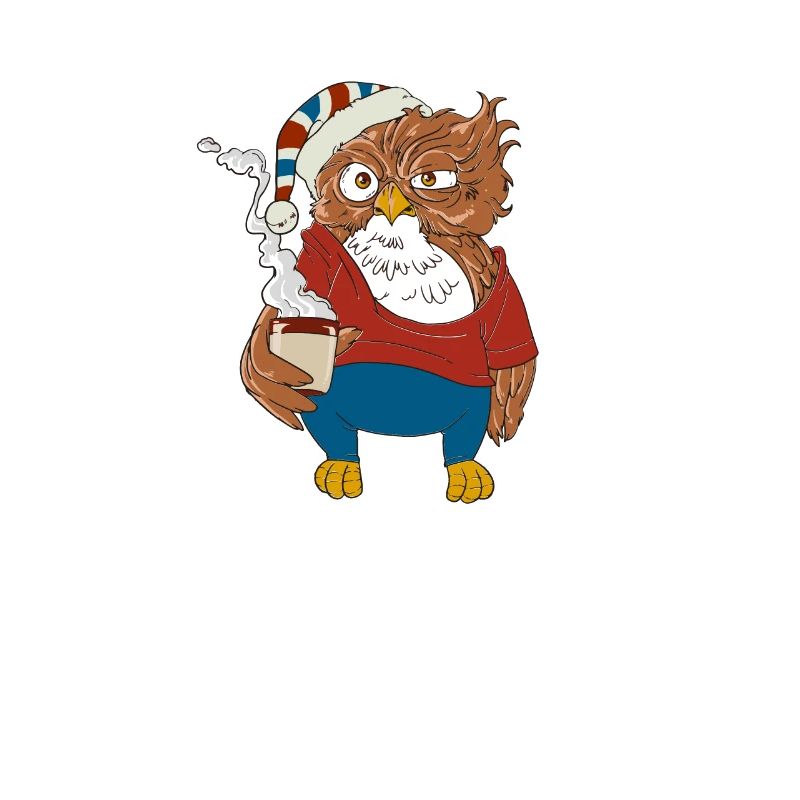 Morgenmuffel Eule mit Kaffee Eul Doch keine Bock