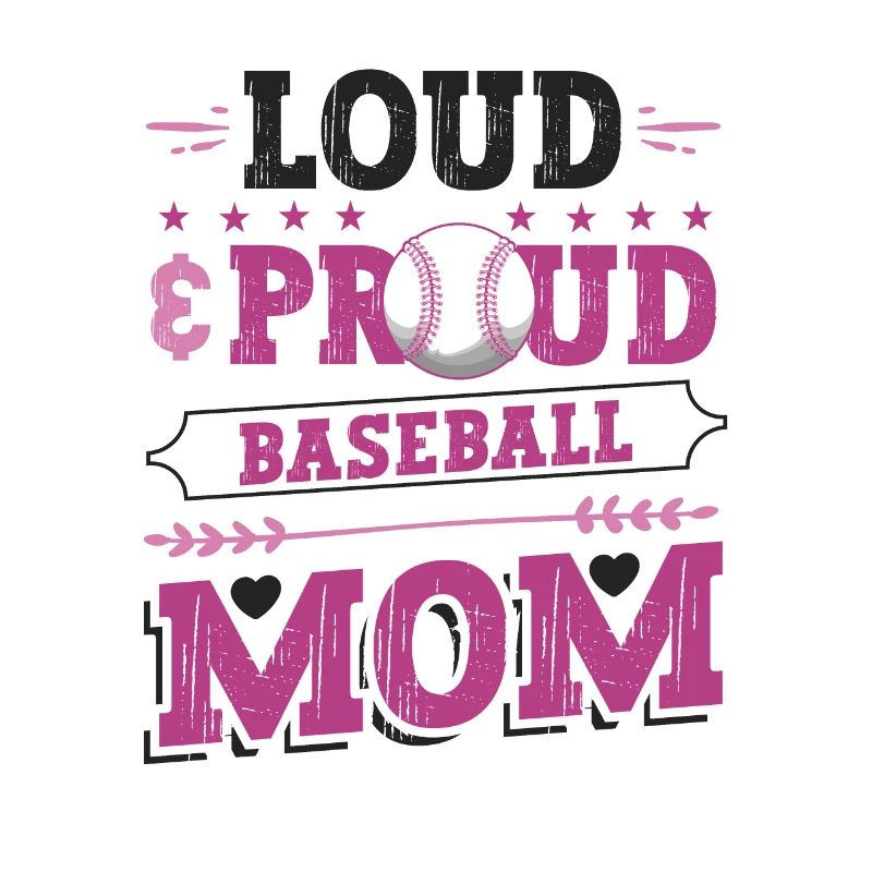 Laut und stolzer Baseball-Mutter