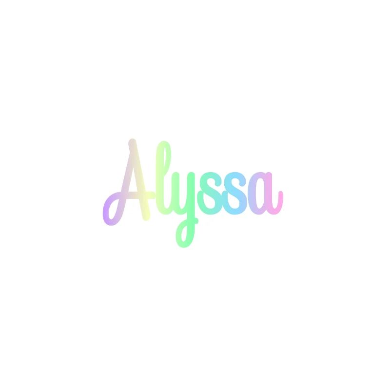 ALYSSA Rainbow Cursive minimaliste