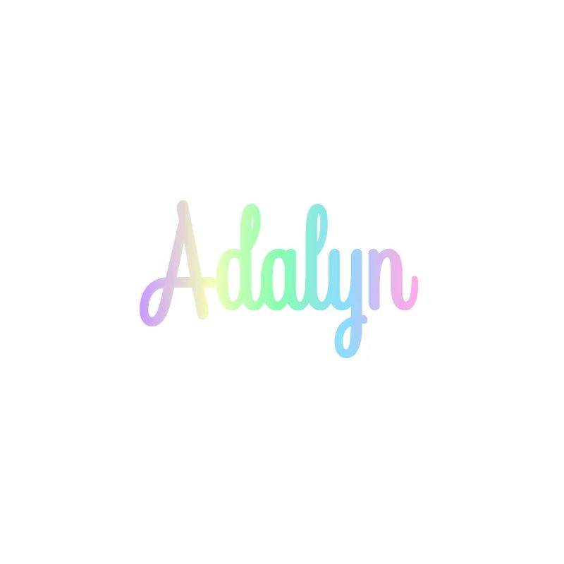 ADALYN Rainbow Cursive Minimaliste