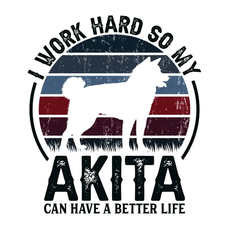 Work Hard - Retro Akita