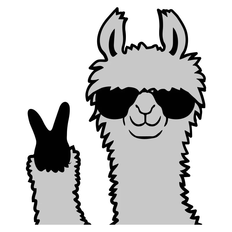 Cool Lama No Drama Llama Peace Sonnenbrille