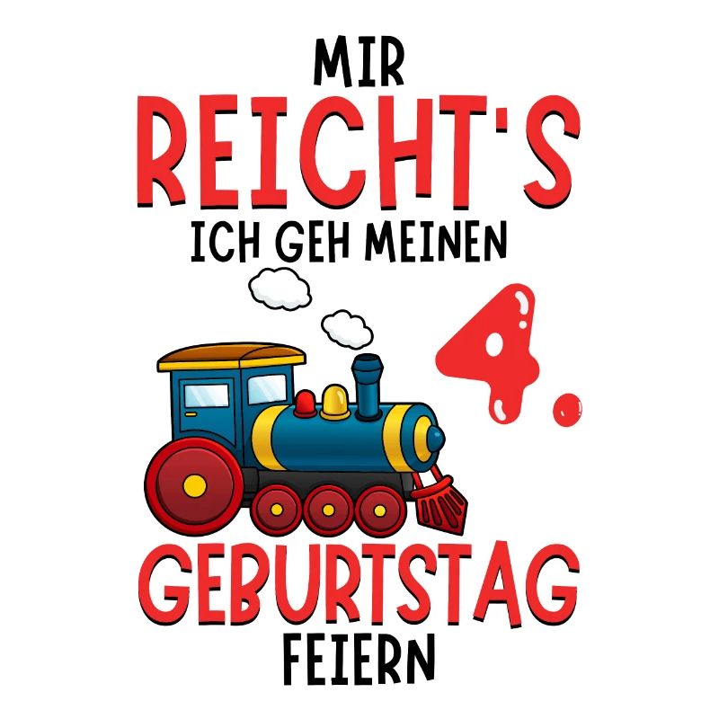 4. Geburtstag Geburtstagsgeschenk mit Eisenbahn
