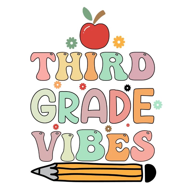 Third Grade Vibes 3rd Grade Retro Back To School