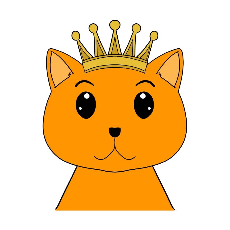 Katze mit Krone - Perserkatze mit Krone