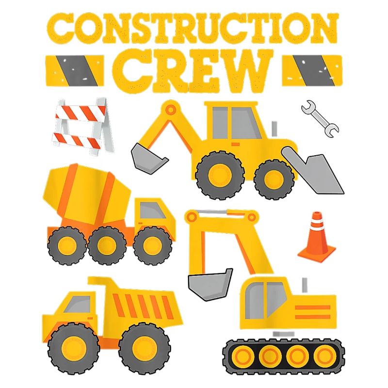 Construction Crew Worker Excavator Equipment Gift