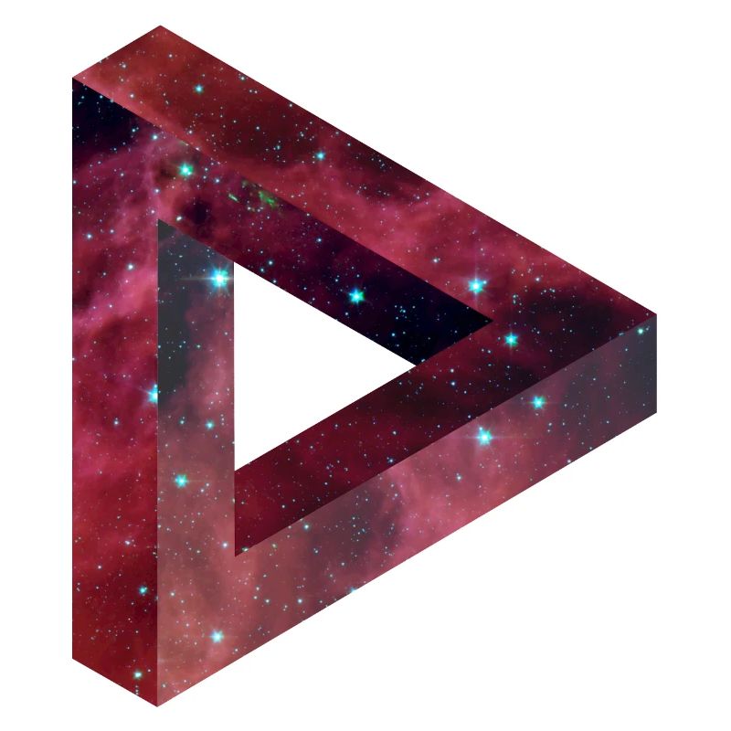 Illusion de triangle dans le style Galaxy