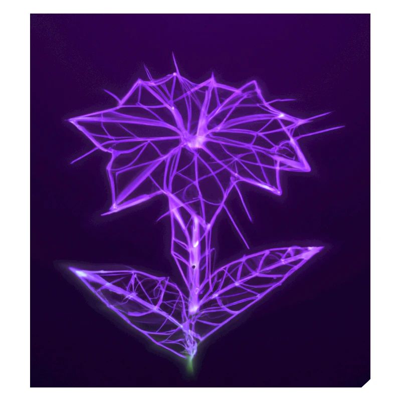 Polygonale Neon Rose