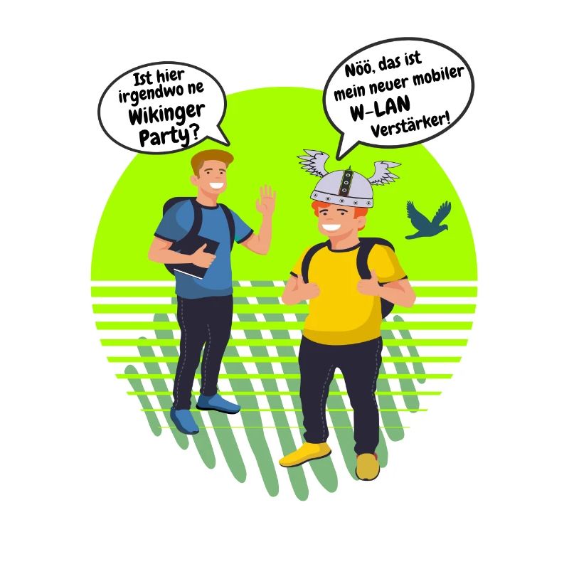 Wikinger Party oder W-LAN Verstärker Wifi Design
