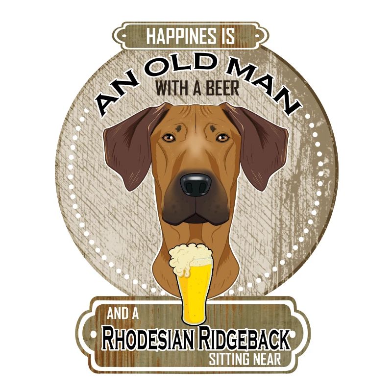 Rhodesian Ridgeback Dad Beer Lover