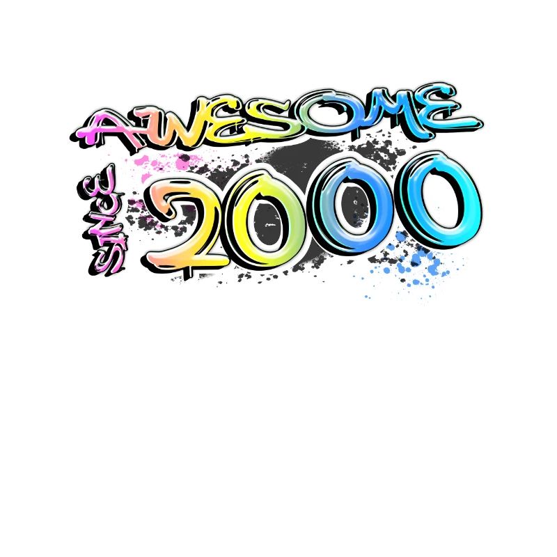 Awesome since 2000 Graffiti Motif