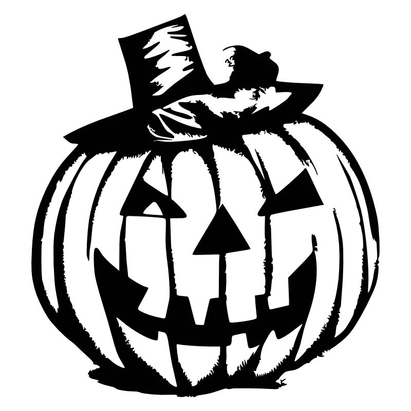Halloween Spooky Pumpkin Lantern Vector