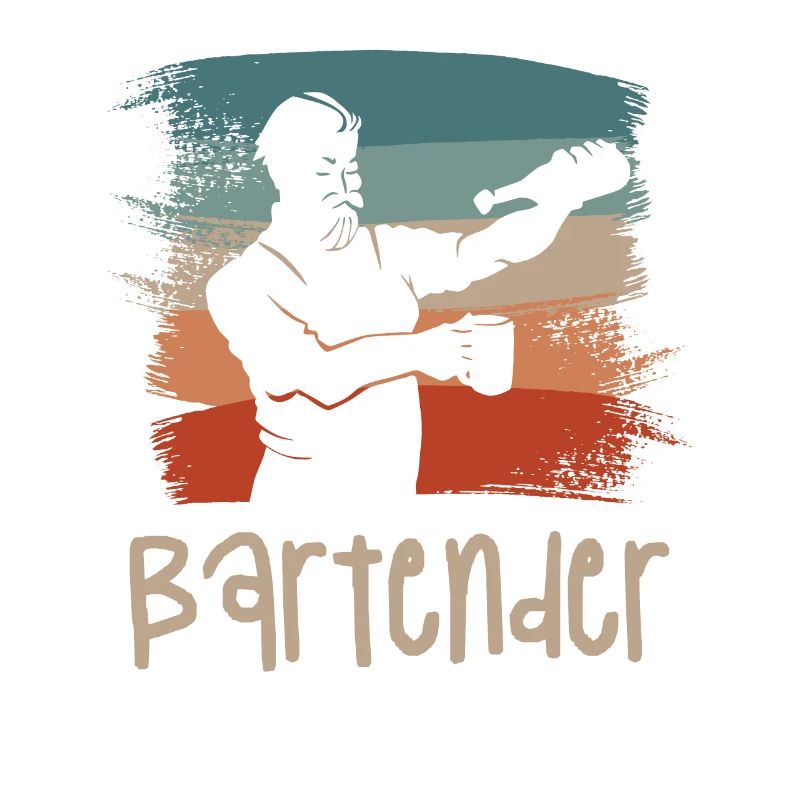 Retro Vintage Classic Bartender Bartending