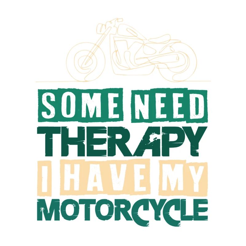 Motorcycle Therapy Biker Saying
