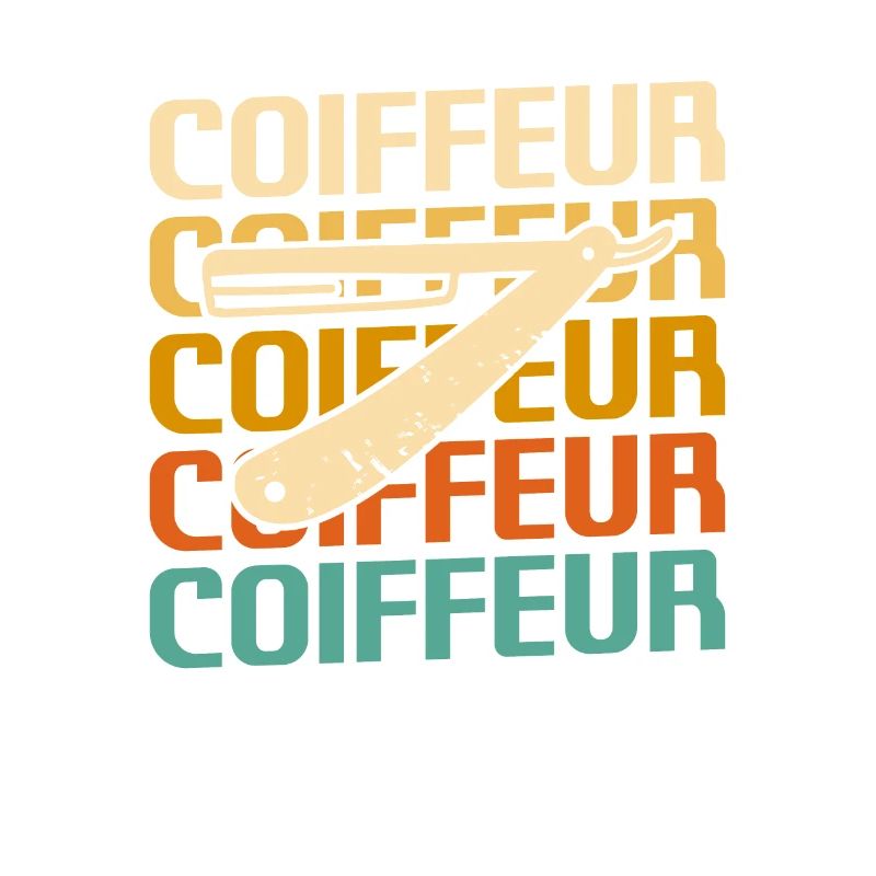 Retro Coiffure Barbier Coiffeuse