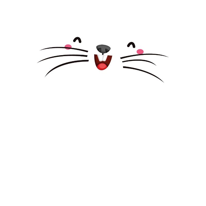 Cute White Mole Face