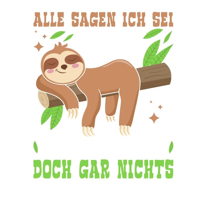 Faultier Sloth Langschläfer Nachthemd Pyjama