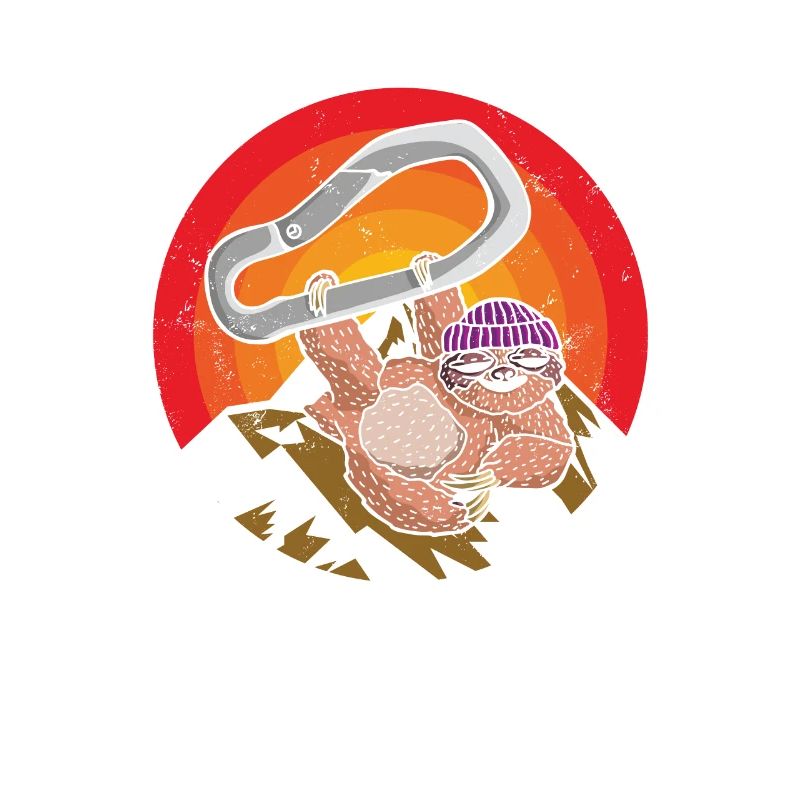 Funny climbing sloth design for climbing fans
