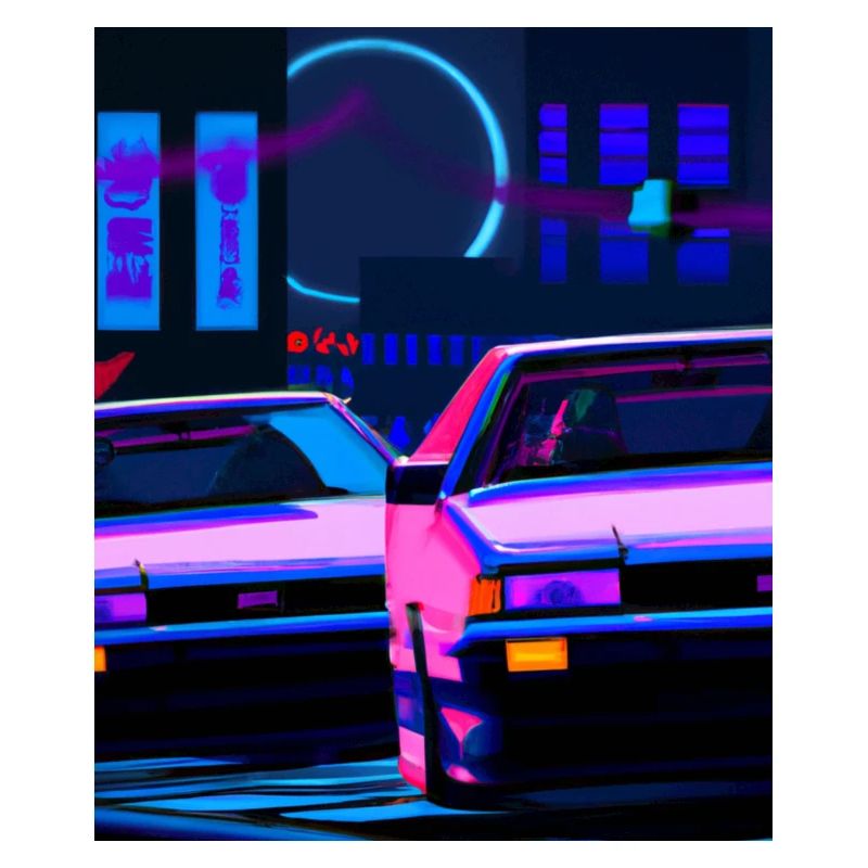Vaporwave Esthétique Synthwave Car