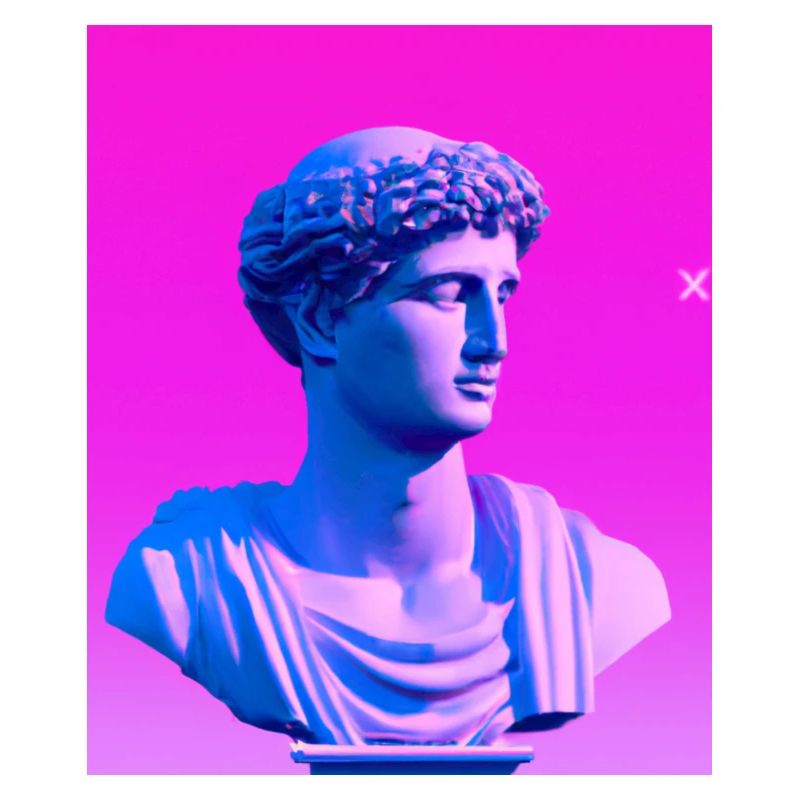 Vaporwave Statue Buste romain