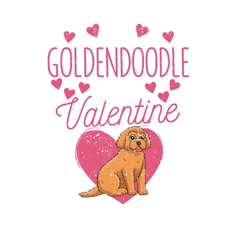 Mon Goldendoodle est mon animal de compagnie de la Saint-Valentin