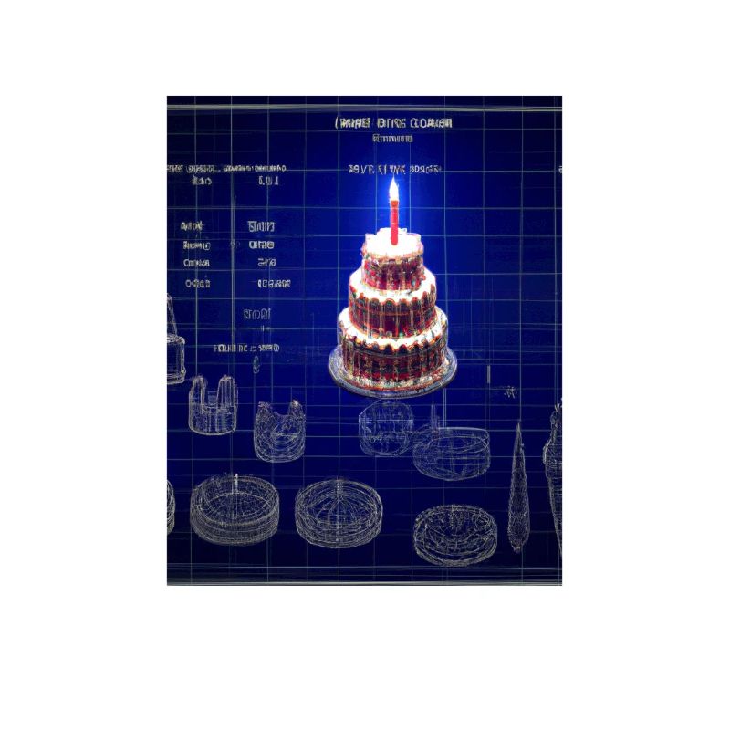 Cake Blueprint Pastry Chef Cake Baking