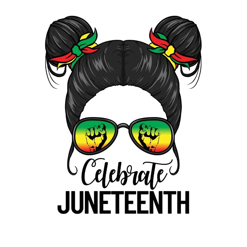 Feiern Sie Juneteenth Messy Bun Black Juneteenth