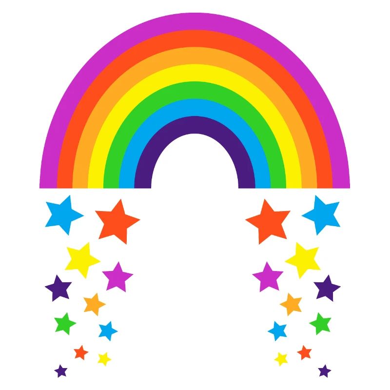 Kidcore Regenbogen Sterne Regnen Geschenk Idee