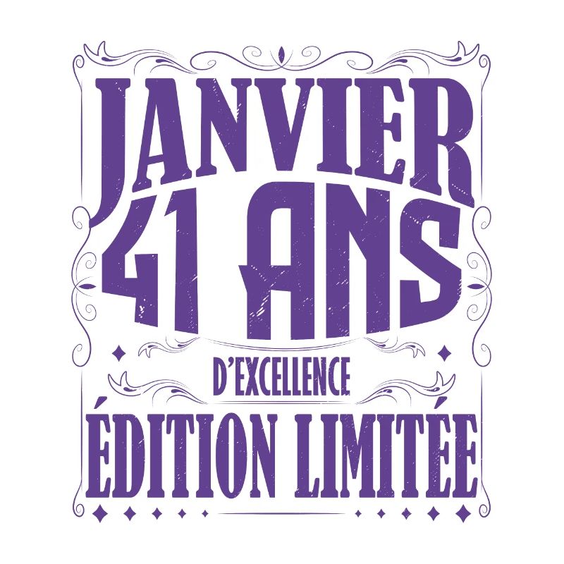 Janvier 41 ans. Cadeau 41 ans janvier anniversaire