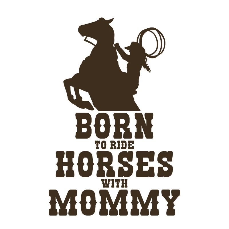 Né pour monter à cheval avec maman