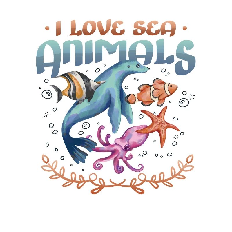 J’aime les créatures marines, en forme de cœur