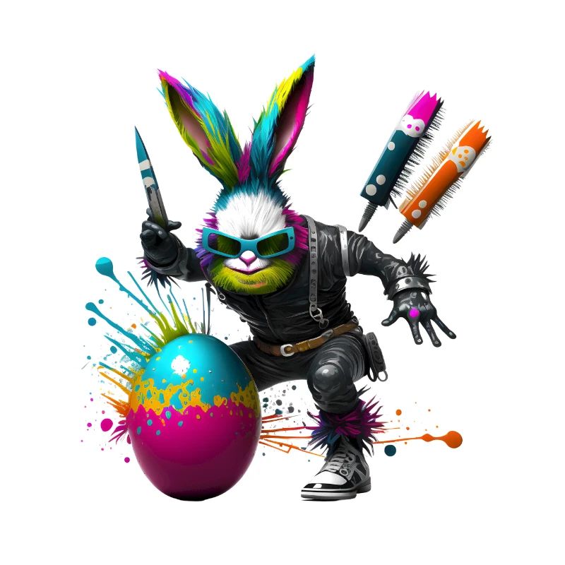Future Technology Easter with Easter Egg
