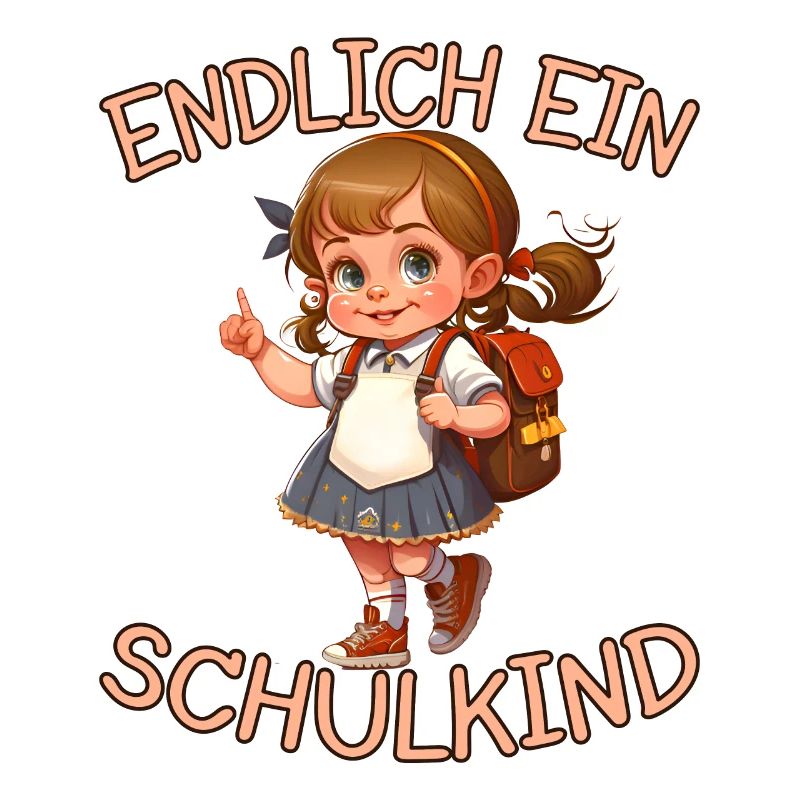 Endlich ein Schulkind Anime Mädchen