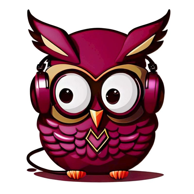 Eule dunkellila Kopfhörer